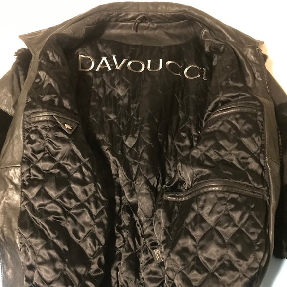 Davoucci Genuine Leather Bomber Jacket - Picture 5 of 8